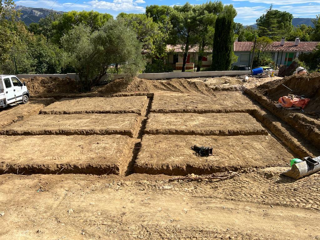 Terrassement de masse et fondation à Aubagne